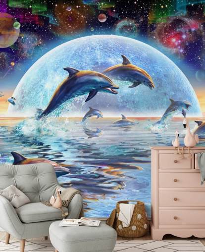 Dolphin Weltraum Himmel Tapete