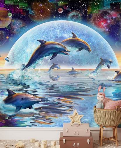 Dolphin Space Sky Wallpaper