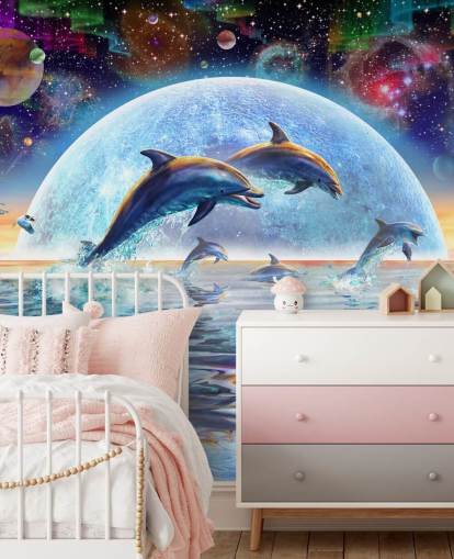 Dolphin Space Sky Wallpaper