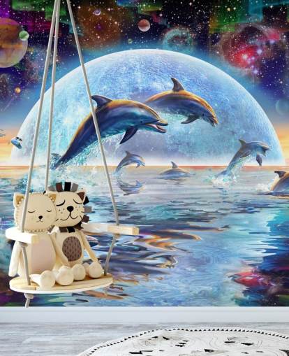 Dolphin Space Himmel Bakgrunn