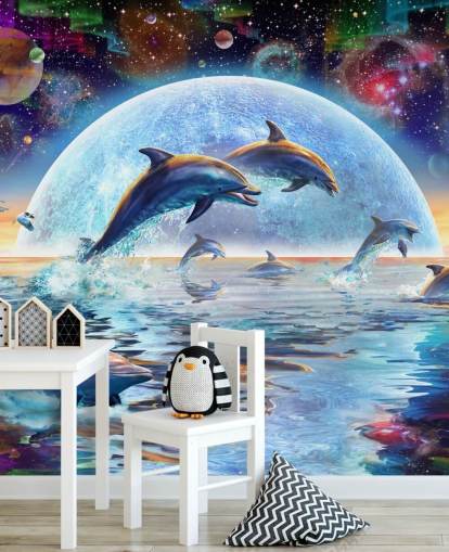 Dolphin Space Himmel Bakgrunn