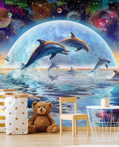 Dolphin Space Sky Wallpaper