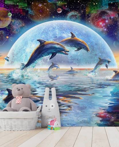 Papel de Parede Dolphin Space Sky