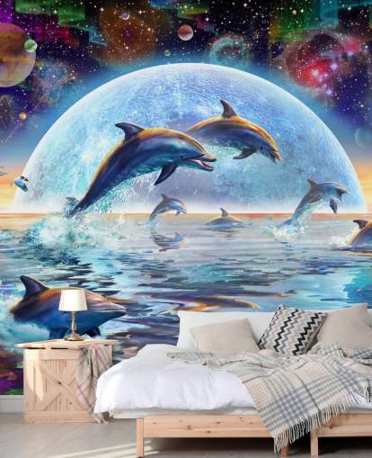 Dolphin Weltraum Himmel Tapete