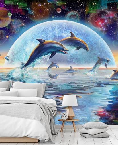 Dolphin Weltraum Himmel Tapete