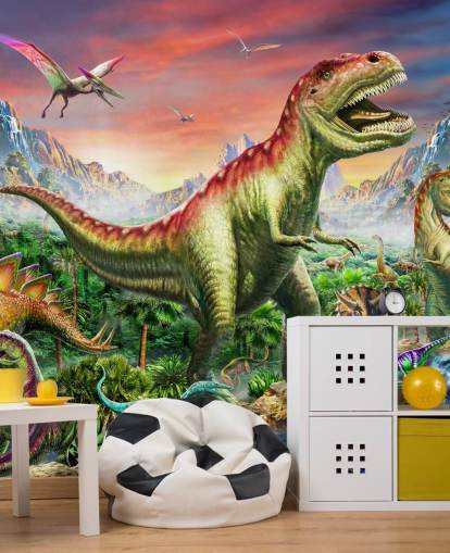 Jurassic Forest Muurschildering