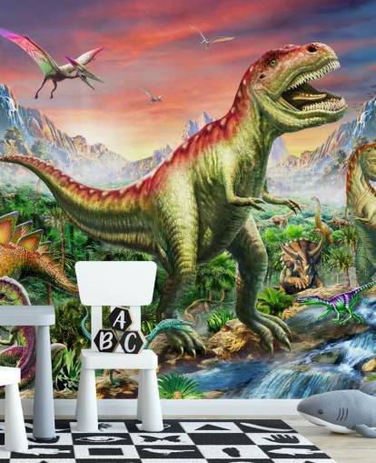 Jurassic Forest Muurschildering