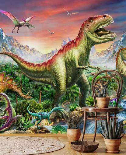 Jurassic Forest Wall Mural Jurassic Forest Wall Mural