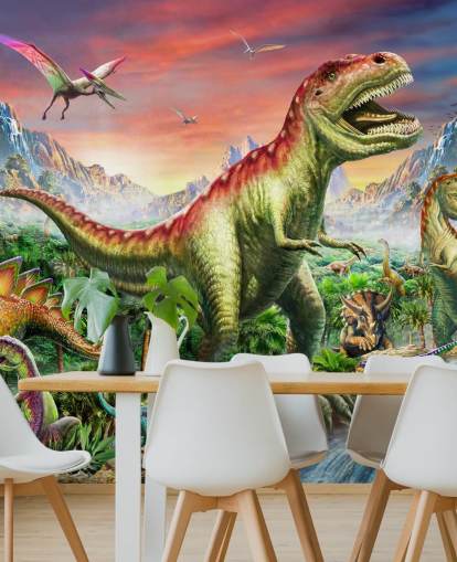 Jurassic Forest väggmålning Jurassic Forest väggmålning
