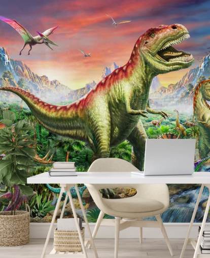 Jurassic Skog Veggmaleri