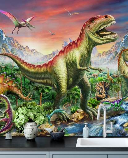 Jurassic Forest Muurschildering