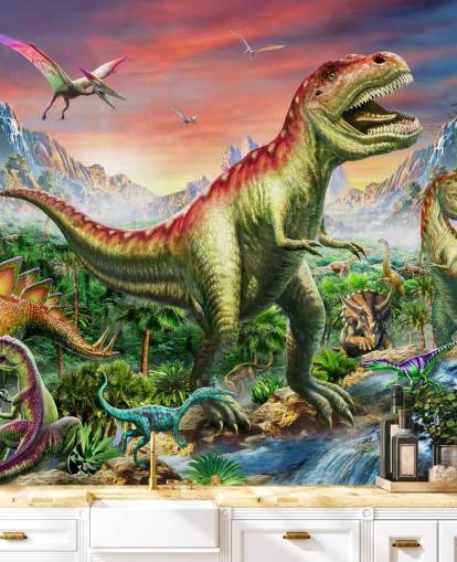 Jurassic Forest seinämaalaus Jurassic Forest seinämaalaus