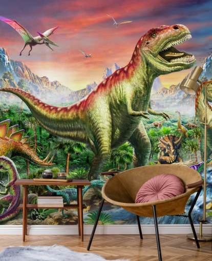 Jurassic Forest Wall Mural Jurassic Forest Wall Mural