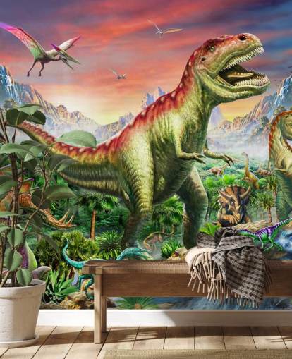 Jurassic Forest Wall Mural Jurassic Forest Wall Mural