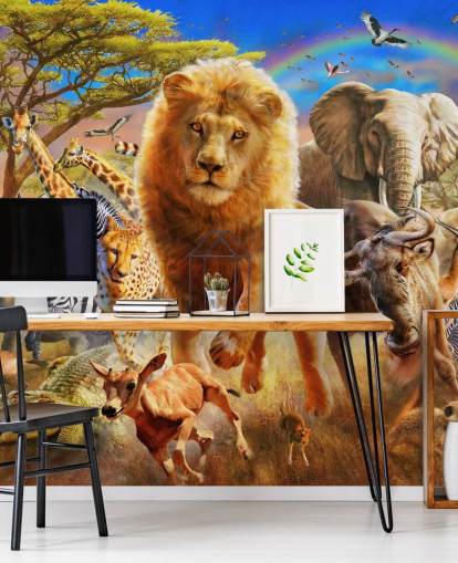 Papier Peint Fresque Animaux Africains 