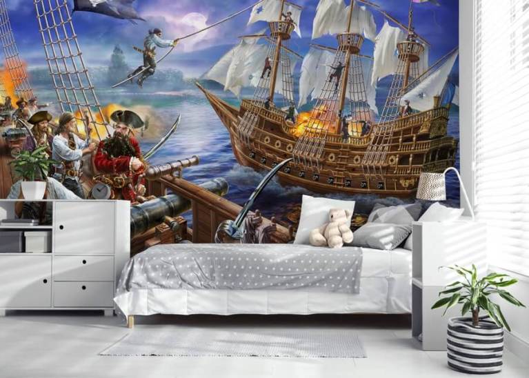 Wall mural Pirate ship | Uwalls.com