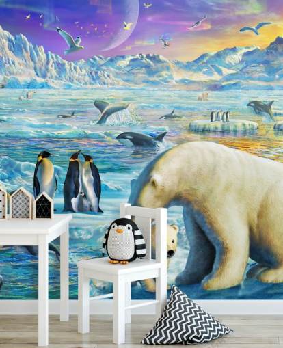 Antarktische Tiere Tapete