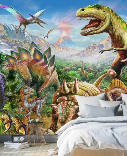 Dinosaurs Group Wallpaper Mural