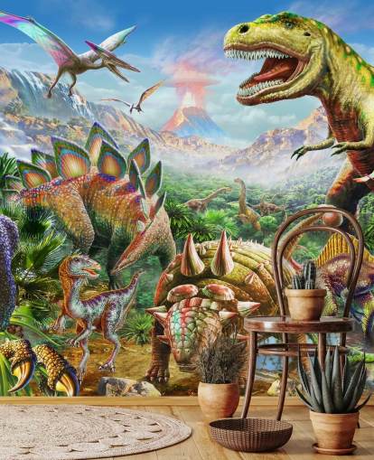 Dinosaurs Group Wallpaper Mural