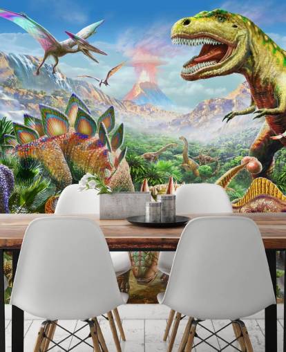 Dinosaurs Group Wallpaper Mural