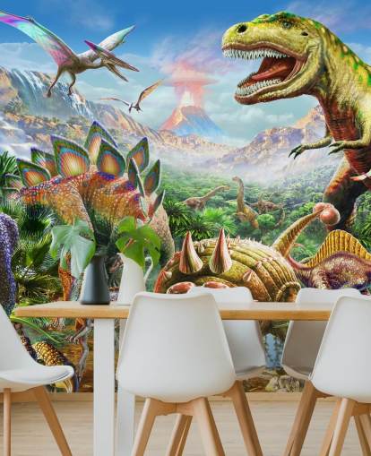Dinosaurs Group Wallpaper Mural Dinosaurs Group Wallpaper Mural