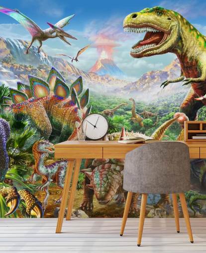 Dinosaurs Group Wallpaper Mural