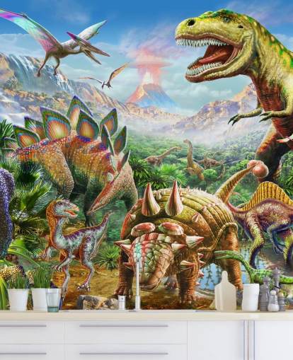 Dinosaurs Group Wallpaper Mural