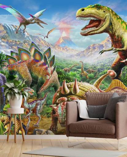 Dinosaurs Group Wallpaper Mural