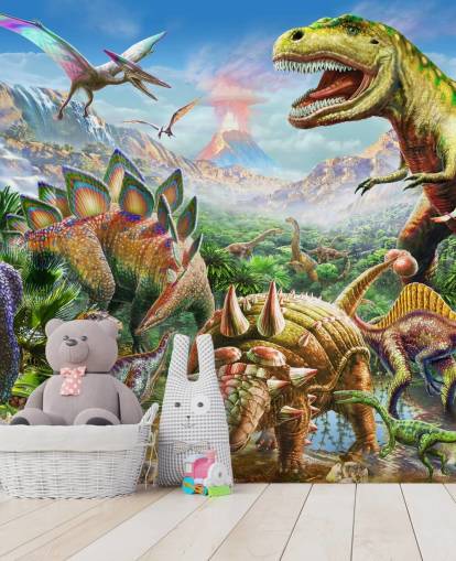 Mural de papel de parede do Dinosaurs Group