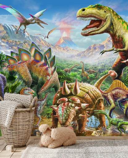 Dinosaurs Group Wallpaper Mural