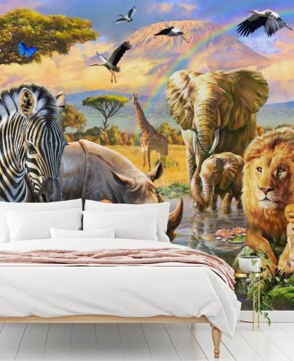 Afrikanische Tiere von Lagune Tapete