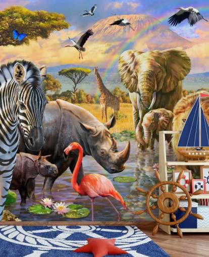 Afrikanische Tiere von Lagune Tapete