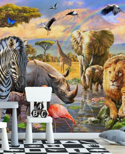 Afrikanische Tiere von Lagune Tapete