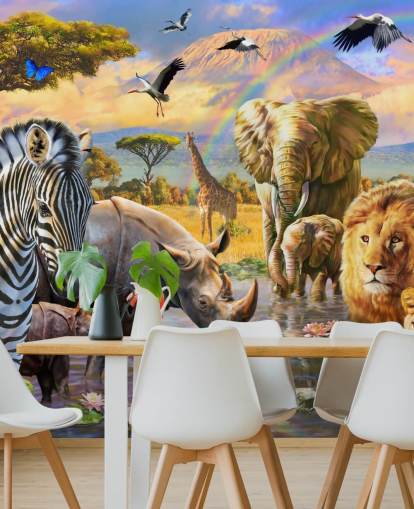 Afrikanische Tiere von Lagune Tapete