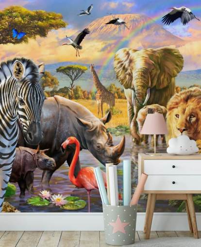 Afrikanische Tiere von Lagune Tapete