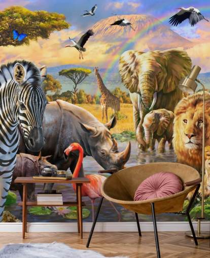 Afrikanische Tiere von Lagune Tapete