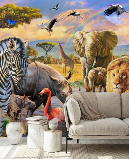 african animals by lagoon wallpaper african animals by lagoon wallpaper