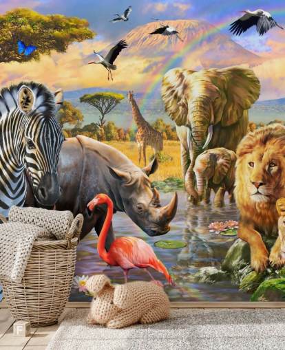 african animals by lagoon wallpaper african animals by lagoon wallpaper