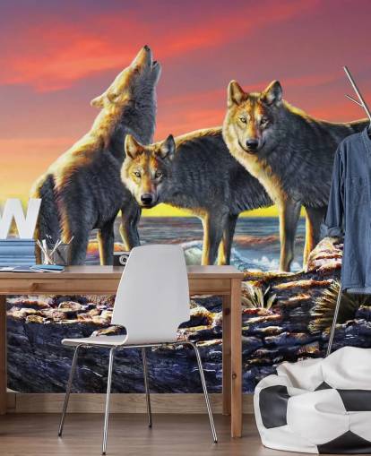 Wolf Pack Art Wallpaper