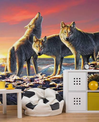 Wolf Pack Kunst Bakgrunn