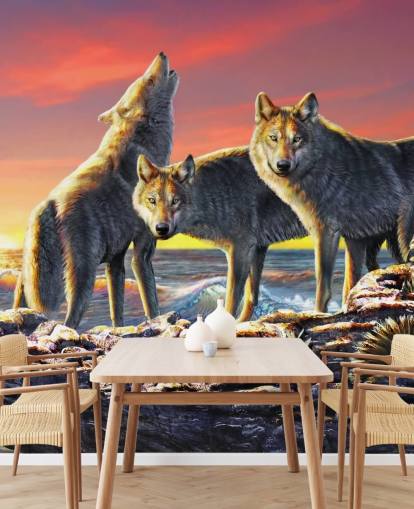 Wolf Pack Art Wallpaper Wolf Pack Art Wallpaper
