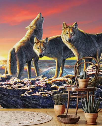 Wolf Pack Art Wallpaper