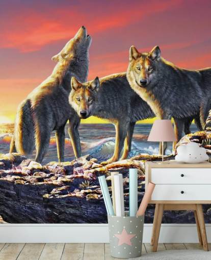Wolf Pack Art Wallpaper Wolf Pack Art Wallpaper