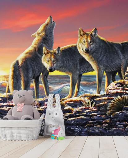 Wolf Pack Art Wallpaper Wolf Pack Art Wallpaper