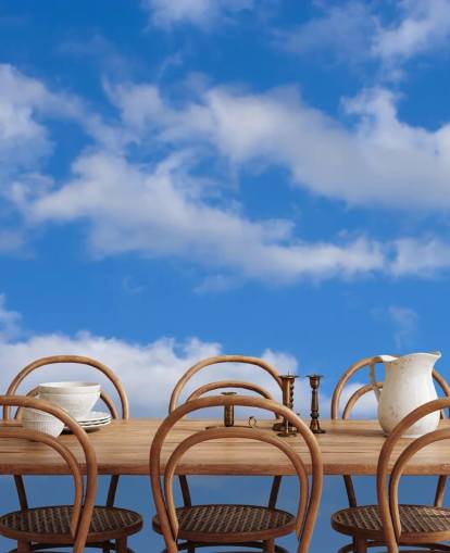 papel de parede azul personalizado de céu chamado Blue Skies with Clouds para escritórios ou áreas comerciais