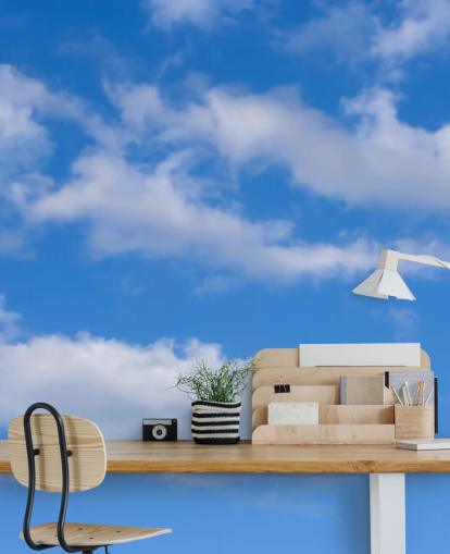 fondo de pantalla azul personalizado de cielo llamado Blue Skies with Clouds para oficinas o áreas comerciales
