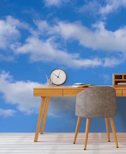 blue custom sky wallpaper called Blue Skies with Clouds for offices or commercial areas