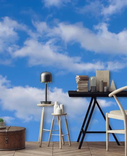 fondo de pantalla azul personalizado de cielo llamado Blue Skies with Clouds para oficinas o áreas comerciales