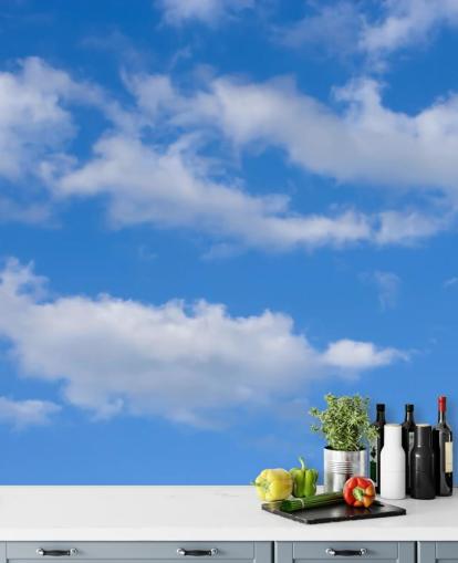 fondo de pantalla azul personalizado de cielo llamado Blue Skies with Clouds para oficinas o áreas comerciales fondo de pantalla azul personalizado de cielo llamado Blue Skies with Clouds para oficinas o áreas comerciales