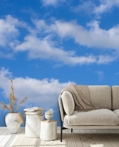 blue custom sky wallpaper called Blue Skies with Clouds for offices or commercial areas blue custom sky wallpaper called Blue Skies with Clouds for offices or commercial areas